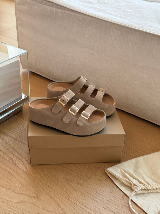 Damen Komfortable Riemensandalen mit verstellbaren Schnallen und ergonomischem Fußbett EB