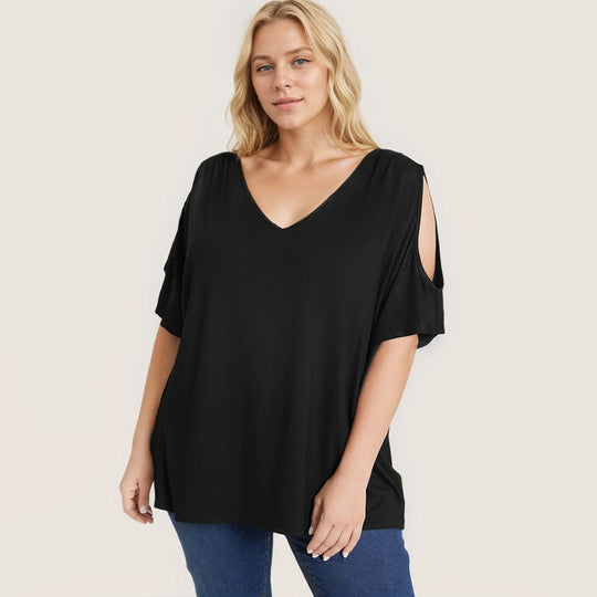 Damen Oversized T-Shirt mit Schulterauschnitten EB