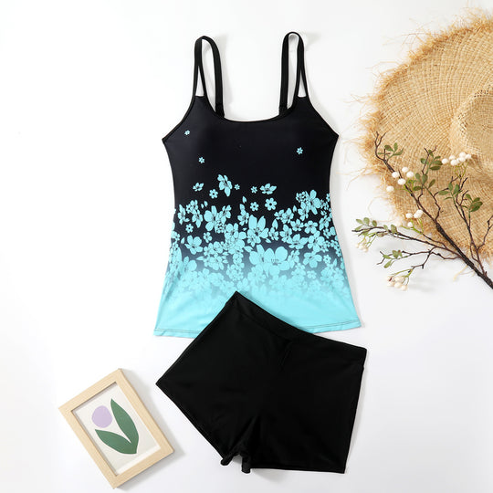 Damen Tankini-Set mit floralem Design und innovativem Schnitt EB