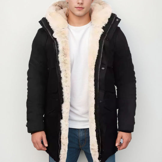 Damen elegante und warme Fleecejacke mit Kapuze EB