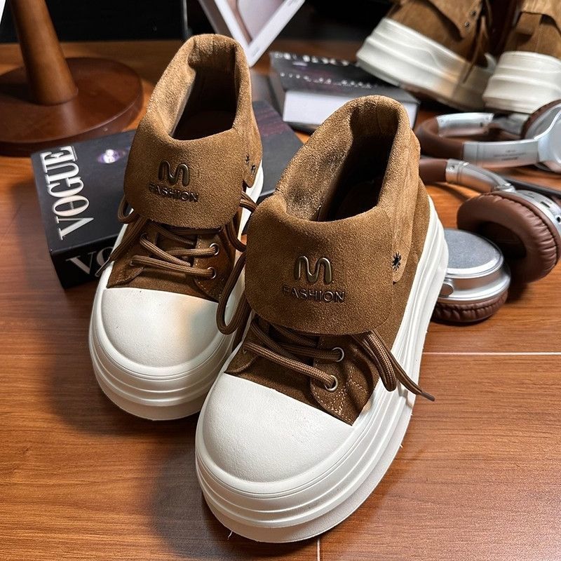Damen Plateausneaker mit modischem Umschlag und komfortabler Sohle EB
