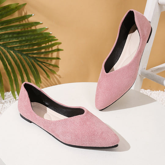 Damen elegante Ballerina-Schuhe mit spitzem Design und komfortabler Innensohle EB