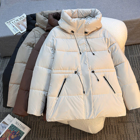 Damen Modische Funktionsjacke mit hohem Kragen und praktischen Reißverschlusstaschen EB