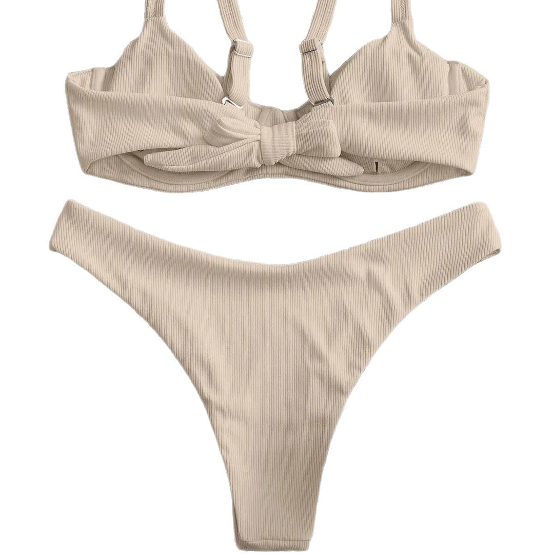 Damen Triangel-Bikini-Set mit schnittiger Form und gepolstertem Oberteil EB