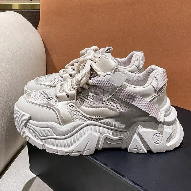 Damen Chunky Sneaker mit atmungsaktivem Mesh und stabiler Sohle EB