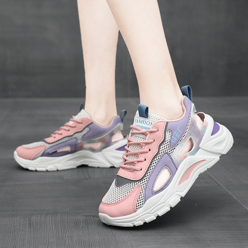 Damen Sportliche Sneaker mit atmungsaktivem Mesh und dämpfender Sohle EB