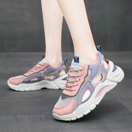 Damen Sportliche Sneaker mit atmungsaktivem Mesh und dämpfender Sohle EB