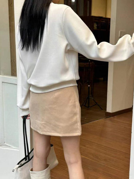 Damen Sportlicher Turtleneck-Pullover mit Kontrastnähten EB