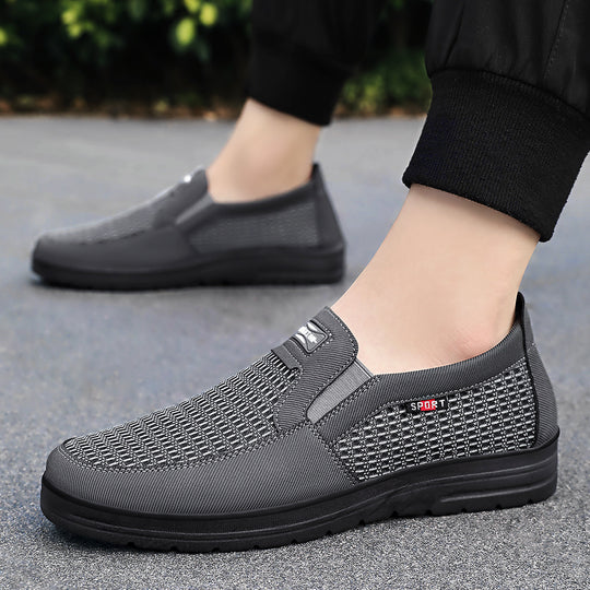 Damen Sportliche Slip-On Schuhe mit elastischem Mesh-Obermaterial und rutschfester Sohle EB