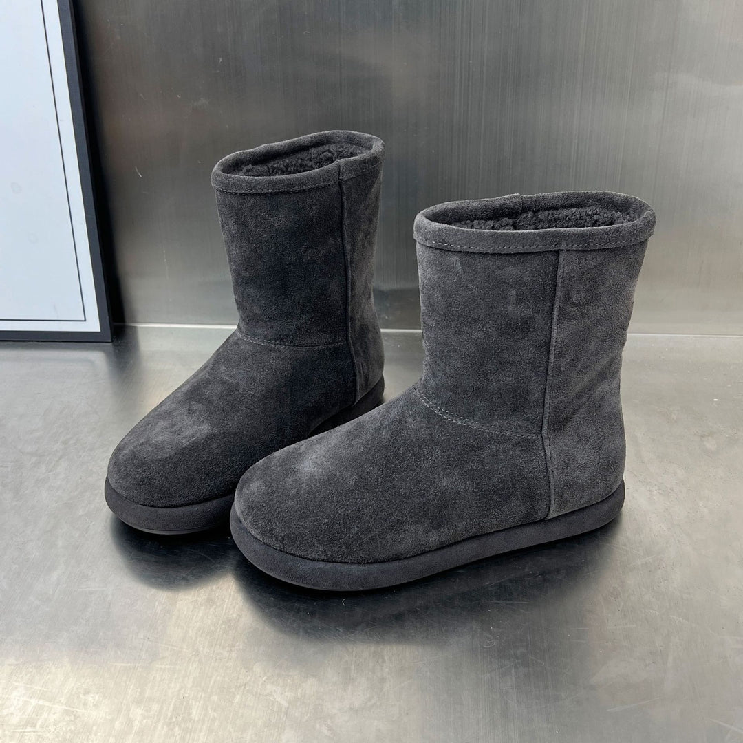 Damen Kuschelboots mit weichem Innenfutter und trendiger Leopardenmusterung EB
