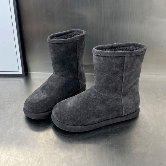 Damen Kuschelboots mit weichem Innenfutter und trendiger Leopardenmusterung EB