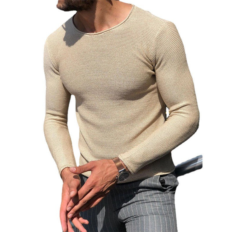 Herren Langarm T-Shirt mit strukturiertem Gewebe EB