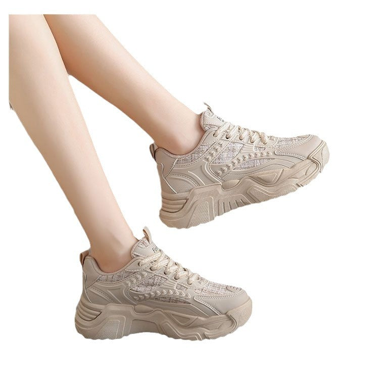 Damen Sportliche Chunky-Sneaker mit atmungsaktiver Oberflächenstruktur und stabiler Dämpfung EB