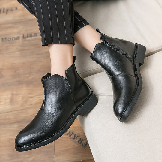 Damen Elegante Chelsea-Stiefel aus hochwertigem Leder EB