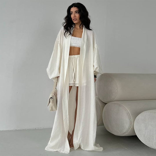 Damen elegantes und luftiges Kimono-Set EB
