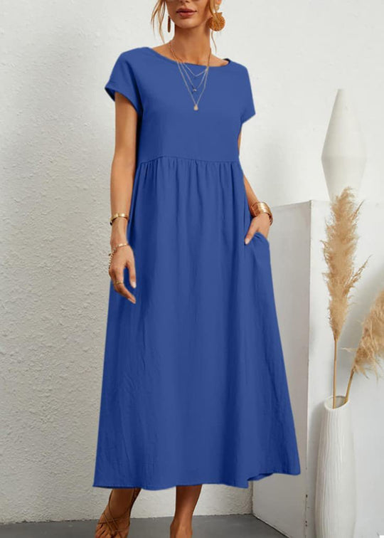 Damen Maxikleid aus leichtem, luftdurchlässigem Stoff EB