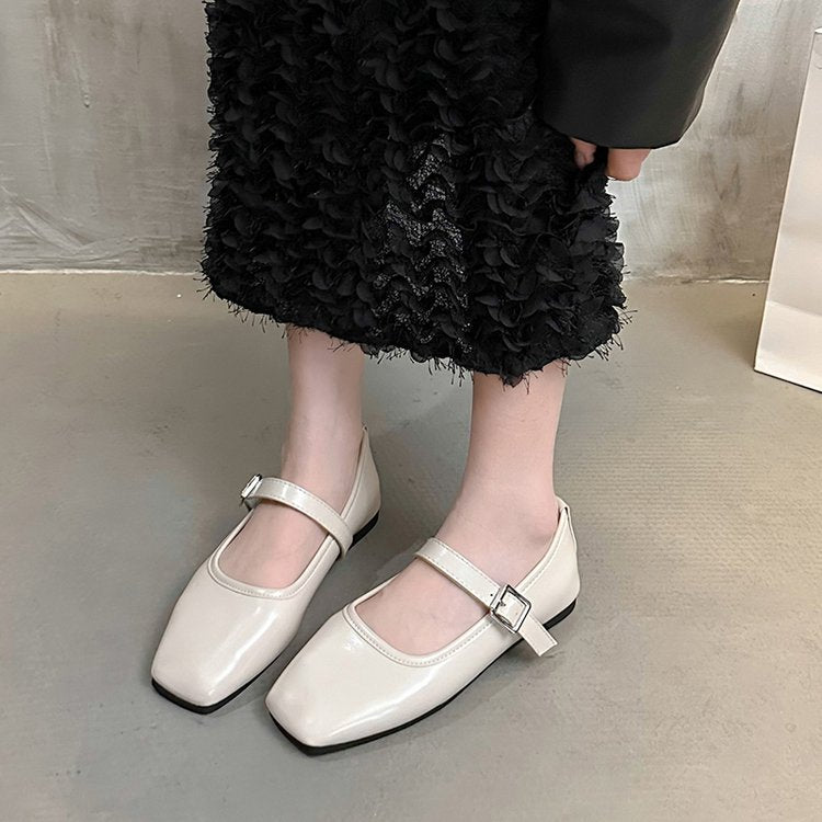 Damen Ballerinas mit verstellbarem Schnallenriemen und elegantem Design EB