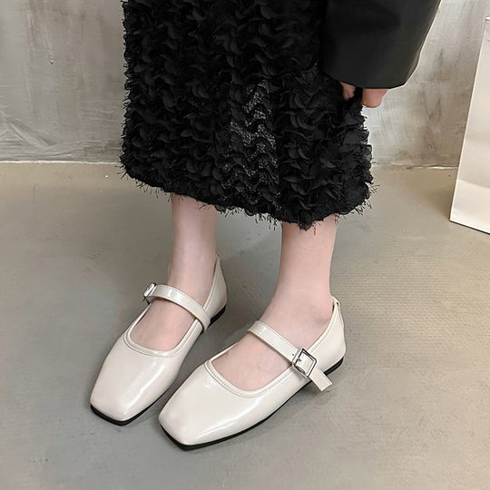 Damen Ballerinas mit verstellbarem Schnallenriemen und elegantem Design EB