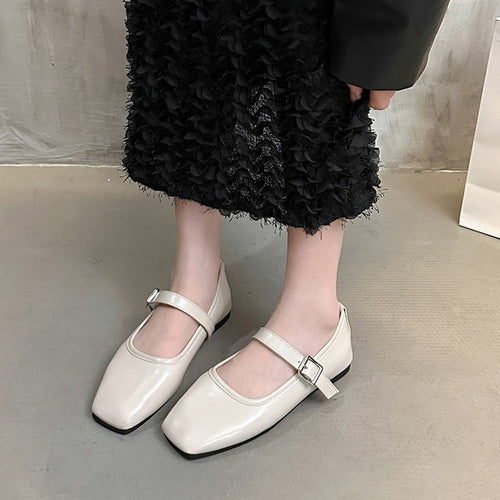 Damen Ballerinas mit verstellbarem Schnallenriemen und elegantem Design EB