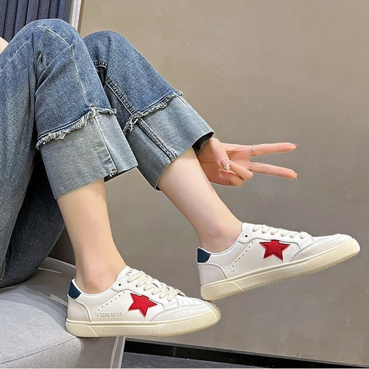 Damen Sneaker mit funkelnden Stern-Applikationen und atmungsaktiver Struktur EB