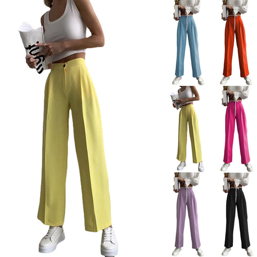 Damen Weite Palazzo-Hose mit elastischem Bund und praktischen Taschen EB