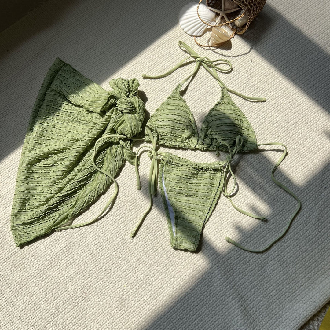 Damen Triangel-Bikini mit Wickelrock EB