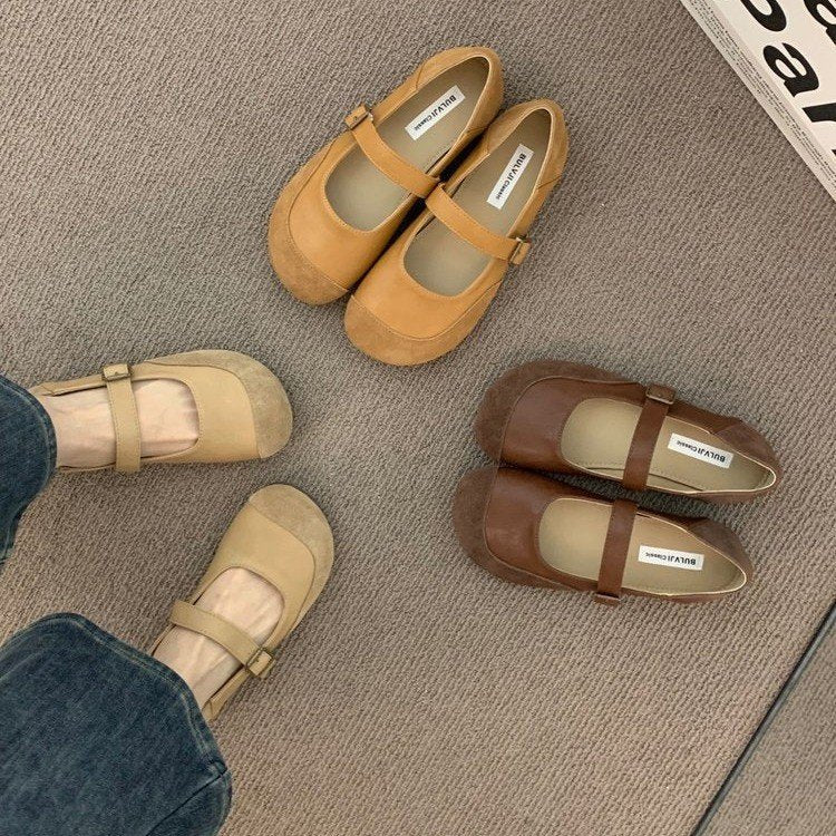 Damen komfortable Ballerinas mit modischem Riemchen und weichem Innenfutter EB
