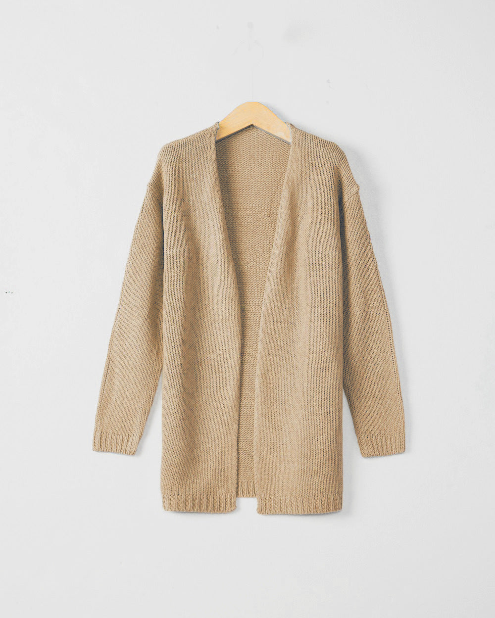 Damen Offene Strickjacke mit lässigem Schnitt und Taschen EB