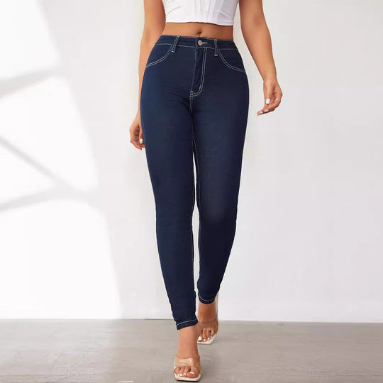 Damen Slim Fit Jeans mit hohem Bund und innovativer Nahtführung EB