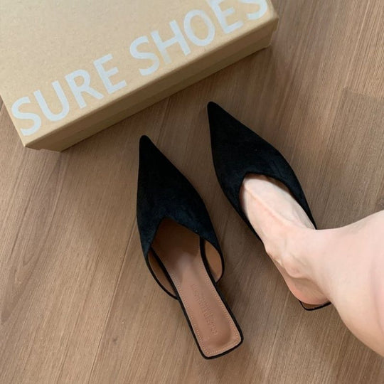 Damen spitze Mules mit elegantem Schnitt EB