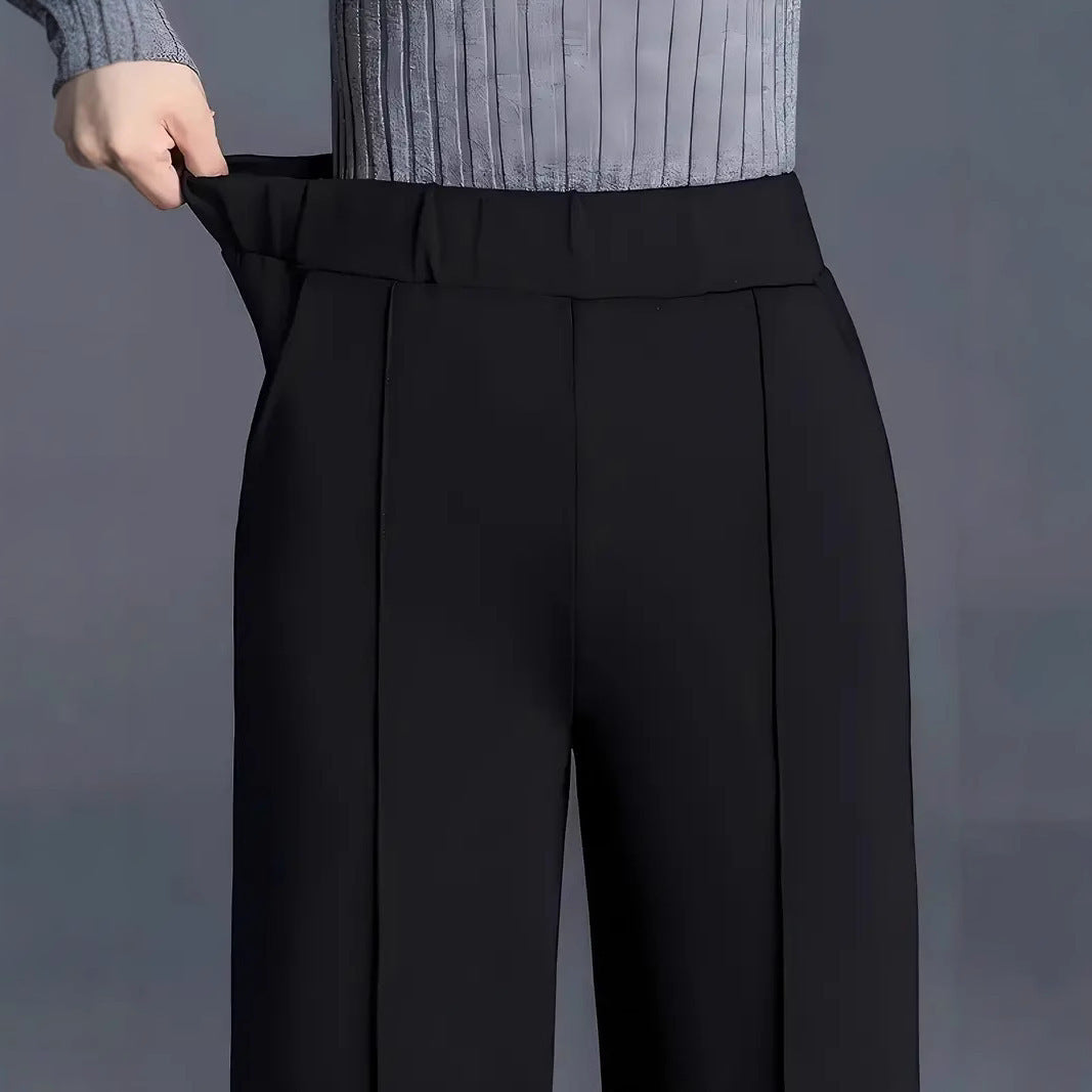 Damen Weite Hochbund-Hose mit eleganten Bügelfalten EB