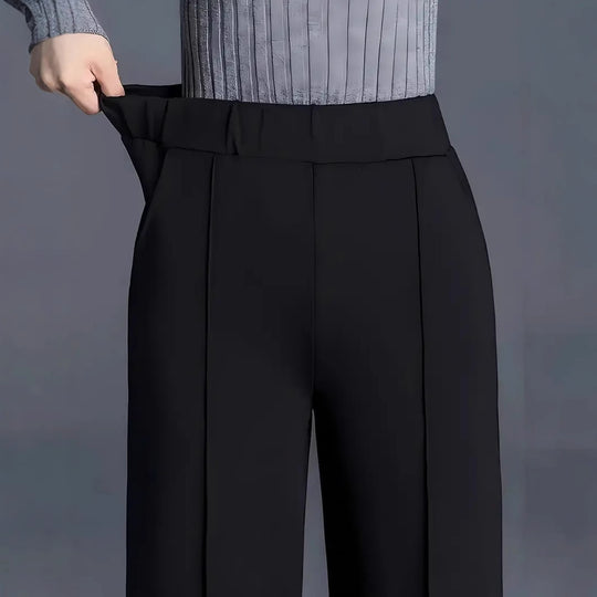 Damen Weite Hochbund-Hose mit eleganten Bügelfalten EB