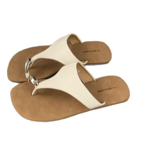 Damen Zehentrenner-Sandalen mit modischen Riemen und komfortablem Fußbett EB