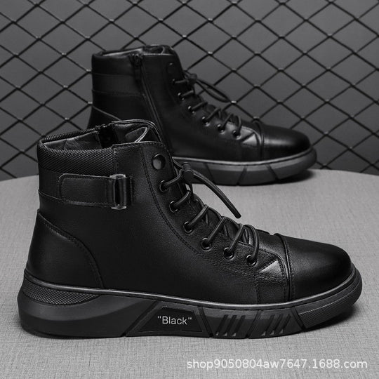 Damen Modische Schnürstiefel mit stabiler Sohle und modernem Design EB