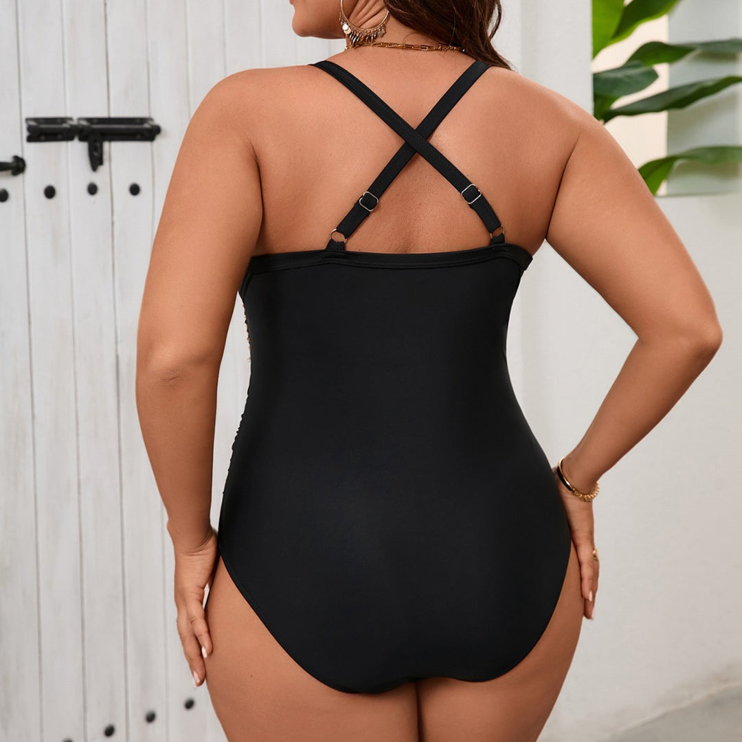 Damen Eleganter Badeanzug mit verziertem Bund EB