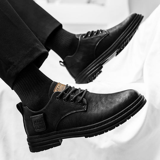 Damen Klassische Schnürschuhe aus hochwertigem Leder mit rutschfester Sohle EB
