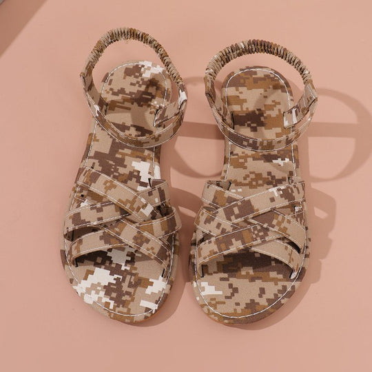 Damen elegante Fußsandalen mit Kettenverzierung EB