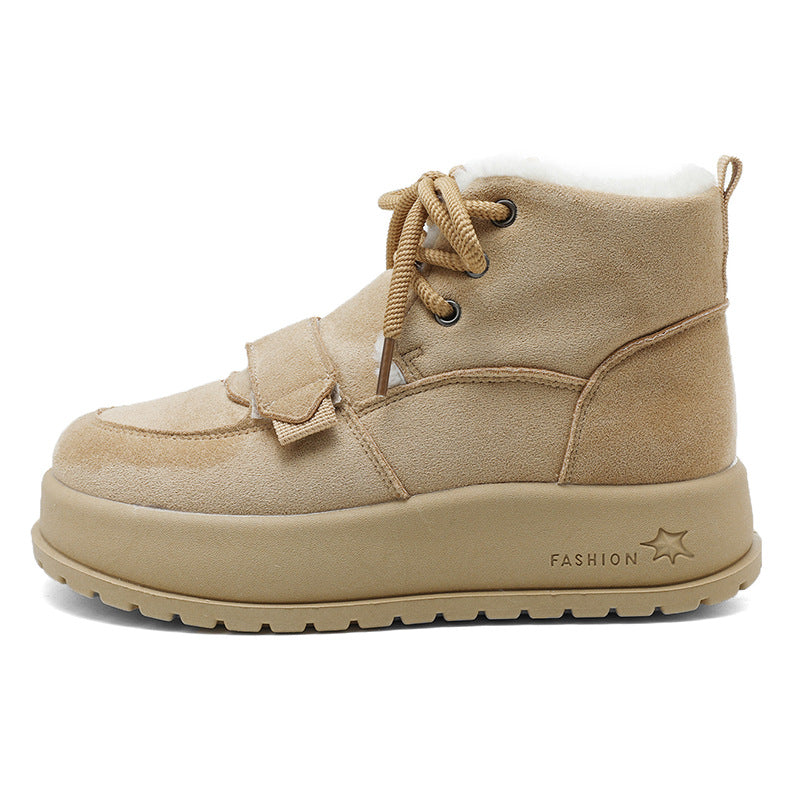 Damen modische gefütterte Winterstiefel mit rutschfester Sohle EB