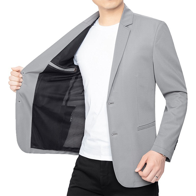 Herren Blazer schlanker Schnitt Business-Casual mit atmungsaktivem Meshfutter und Stretch EB