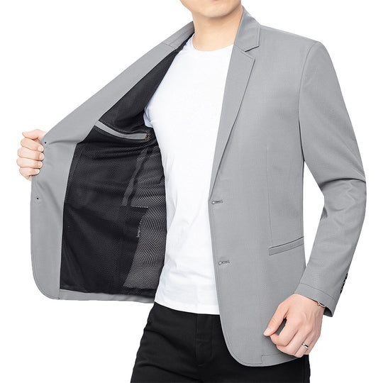 Herren Blazer schlanker Schnitt Business-Casual mit atmungsaktivem Meshfutter und Stretch EB