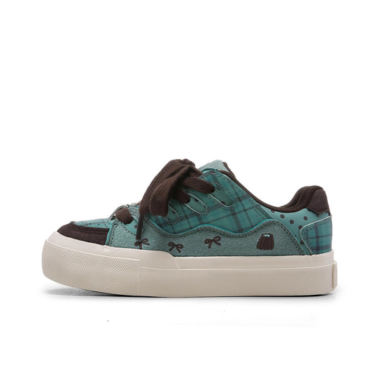 Damen Trendige Freizeitsneaker mit gemütlichem Innenfutter und einzigartigem Karomuster EB