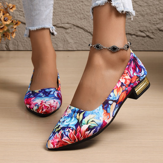 Damen Elegante Ballerinas mit extravaganten Goldakzenten EB
