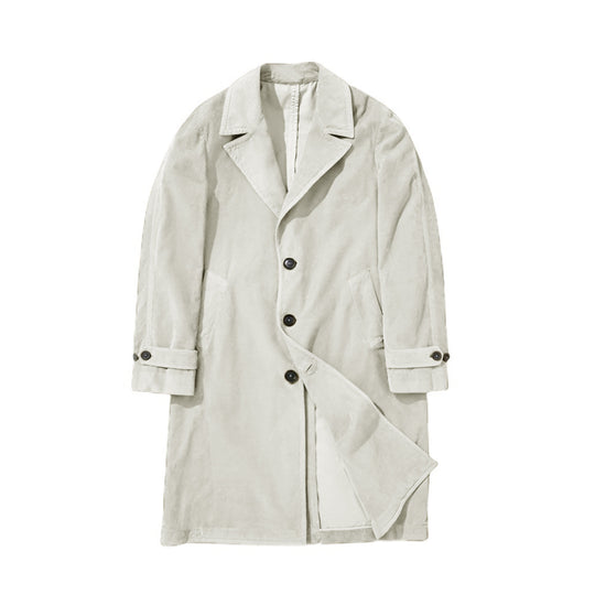 Herren eleganter Trenchcoat aus hochwertigem Gewebe mit praktischen Taschen EB