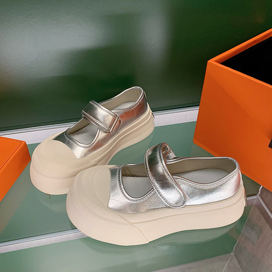 Damen modische Slip-On Sneaker mit breitem Klettverschluss EB