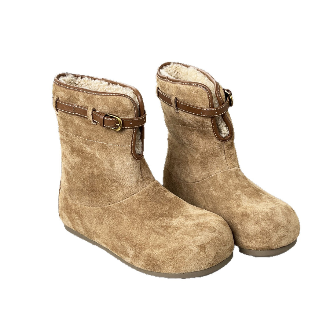 Damen modische und warme Stiefel mit weichem Innenfutter EB