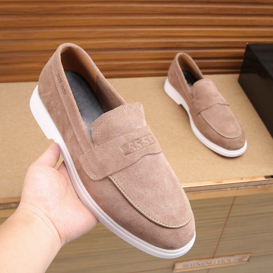 Damen Mokassin Sneaker mit strukturiertem Obermaterial und rutschfester Sohle EB