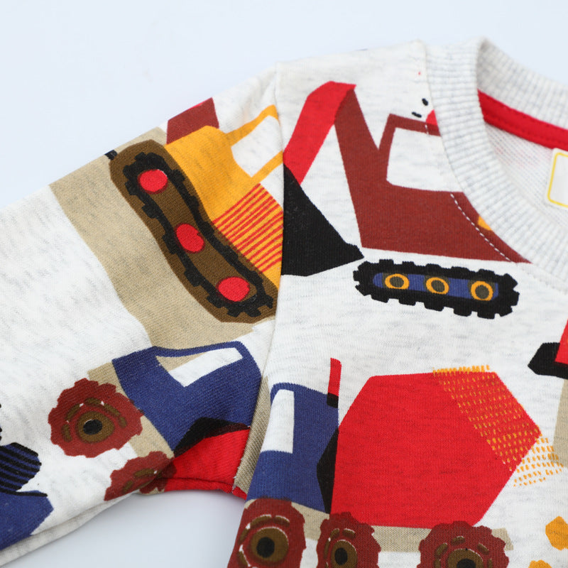Jungen Sweatshirt mit aufregendem Baustellenmuster EB