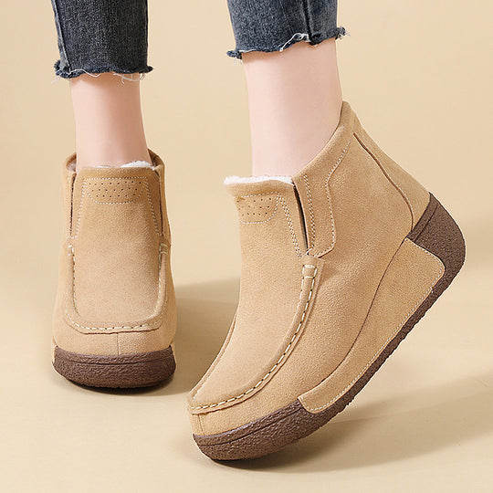 Damen Komfortable Warmgefütterte Stiefeletten mit rutschfester Sohle EB