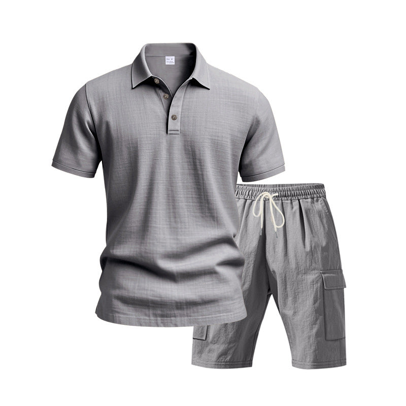 Herren Freizeit-Set mit atmungsaktivem Polo-Shirt und komfortablen Shorts EB