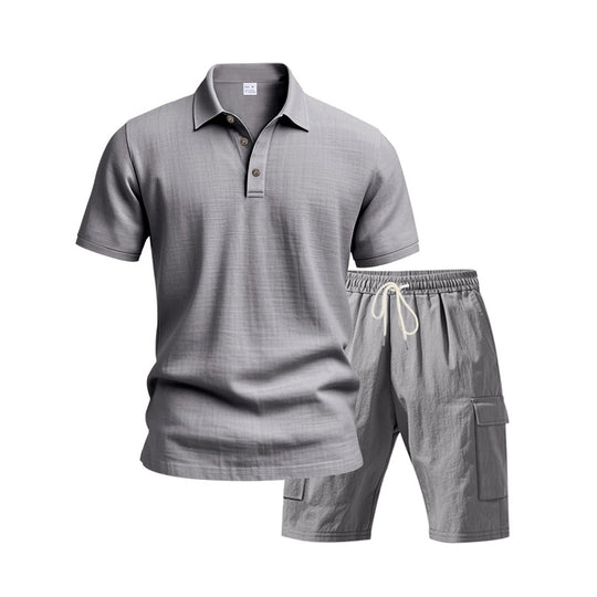 Herren Freizeit-Set mit atmungsaktivem Polo-Shirt und komfortablen Shorts EB